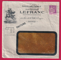 N°281 PERFORE LF LEFRANC ENVELOPPE A FENETRE ILLUSTREE  PARIS 1934 LETTRE COVER - Brieven En Documenten