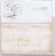 Ireland Tipperary Uniform Penny Post 1840 Cover To Mountmellick Paid "1"  With CLOGHEEN/94 Mileage Mark - Préphilatélie