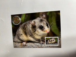 (1 N 39) Australia - $ 3.60 (new Stamp Value) Pygmy Possum + $ 2.00 Possum Magic Coin (2017) - 2 Dollars