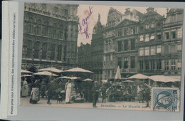 BRUXELLES LE MARCHE AUX FLEURS SUR LA GRAND'PLACE   PRECURSEUR 1900  (2022 DEC 284     ) - Markten