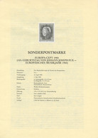 Autriche - Österreich - Austria Document 1985 Y&T N°DP1640a - Michel N°PD1811D *** - 6s EUROPA - Noir Et Blanc - Andere & Zonder Classificatie