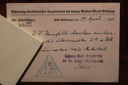 1931 Schleswig Pastorat Archiv Cover Entier Ganzsache Dt Reich Drucksache - Otros & Sin Clasificación