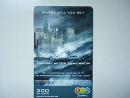 THAILAND USED  CARDS  CINEMA   THE DAY AFTER TOMORROW - Thaïland