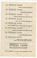 Publicité,  LE PETROLE HAHN, Le Saviez Vous ?, Ets F. Vibert , LYON, 2 Pages , 2 Scans,  Frais Fr 1.75 E - Publicités