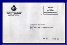 2000 ? San Marino Saint Marin Lettre En Port Paye Voyagee Pour L'Italie - Briefe U. Dokumente