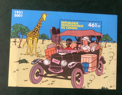 Congo DR - The 70th Anniversary Of The First Edition Of The Comic Story “Tintin In The Congo” Joint Issue With Belgium - Altri & Non Classificati