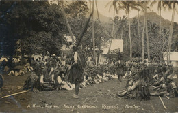 Real Photo Nativ Festival Ancient Ceremonials Rarotonga  Dance Fetichism - Cook Islands