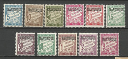 MARTINIQUE TAXE Série Complète N° 1 à 11 NEUF* CHARNIERE / MH - Postage Due