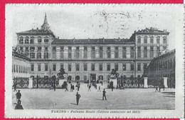 TORINO - PALAZZO REALE - FORMATO PICCOLO - ANIMATA - VIAGGIATA DA TORINO *26.X.1917* - Palazzo Reale