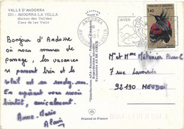 ANDORRE  - TIMBRE N° 295 -    NATURA  -   -   -  SEUL SUR LETTRE  - 1978 - Covers & Documents