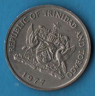TRINIDAD AND TOBAGO 25 CENTS 1977 KM# 32 Chaconia - Trinidad Y Tobago