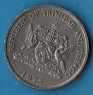 TRINIDAD AND TOBAGO 25 CENTS 1977 KM# 32 Chaconia - Trinité & Tobago