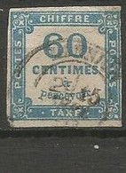 France - Timbres-Taxe - N° 9  - 60 C. Bleu - 1859-1959 Usados