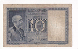 ITALIA 10 LIRE 1938 XVII CAT. 18B NON COMUNE - Italië – 10 Lire