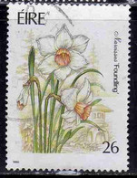 EIRE IRELAND IRLANDA 1990 FLORA GARDEN FLOWERS NARCISSUS 26p USED USATO OBLITERE' - Used Stamps