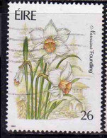 EIRE IRELAND IRLANDA 1990 FLORA GARDEN FLOWERS NARCISSUS 26p USED USATO OBLITERE' - Used Stamps