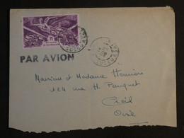 BJ19 AOF  BELLE LETTRE  1946 DAKAR A CREIL FRANCE +POSTE AERIENNE +AFF. INTERESSANT+ - Covers & Documents