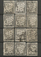 France - Timbres-Taxe - N° 10 à 21 - Obl. - 1859-1959 Afgestempeld