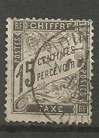 France - Timbres-Taxe - N° 16 - 15 C. Noir - Obl.  AUDINCOURT (Doubs) - 1859-1959 Afgestempeld