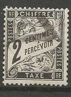 France - Timbres-Taxe - N° 11 - 2 C. Noir - Cachet Triangulaire - 1859-1959 Oblitérés