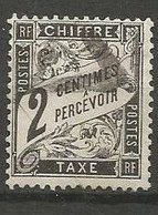 France - Timbres-Taxe - N° 11 - 2 C. Noir - Cachet Triangulaire - 1859-1959 Gebraucht