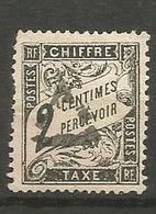 France - Timbres-Taxe - N° 11 - 2 C. Noir - Cachet Triangulaire - 1859-1959 Used