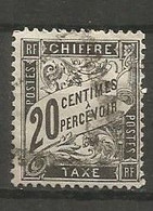 France - Timbres-Taxe - N° 17 - 20 C. Noir - Cachet Triangulaire - 1859-1959 Gebraucht