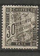 France - Timbres-Taxe - N° 18 - 30 C. Noir - Cachet Triangulaire - 1859-1959 Usati