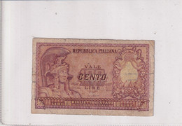 ITALIA 100 LIRE 1951 CAT. 24B - 100 Liras
