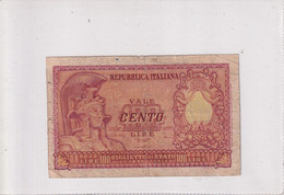 ITALIA 100 LIRE 1951 CAT. 24B - 100 Liras