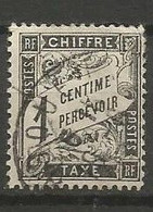 France - Timbres-Taxe - N° 10 - 1 C. Noir - Obl. - 1859-1959 Oblitérés