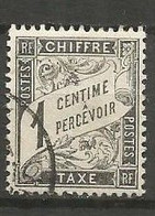 France - Timbres-Taxe - N° 10 - 1 C. Noir - Obl. - 1859-1959 Afgestempeld