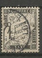 France - Timbres-Taxe - N° 10 - 1 C. Noir - Obl. - 1859-1959 Afgestempeld