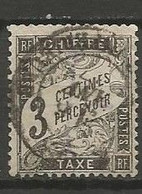 France - Timbres-Taxe - N° 12 - 3 C. Noir - Obl. - 1859-1959 Usati