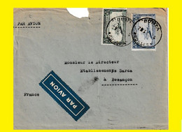 1935 BUNIA BELGIAN CONGO / CONGO BELGE LETTER WITH PA 09+11 STAMPS [ MAILED TO FRANCE (Besançon)] VIA IRUMU & MARSEILLES - Lettres & Documents