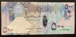 500 Riyals Qatar Central Bank Used Falcon - Qatar