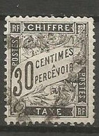 France - Timbres-Taxe - N° 18 - 30 C. Noir - Obl. - 1859-1959 Usati