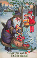 Santa Claus , Père Noël * CPA Illustrateur * Joyeux NOEL Joyeuse St Nicolas * Jeux Jouets Enfants - Santa Claus