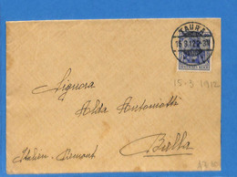 Allemagne Reich 1912 Lettre De Taura Aux Italy (G12194) - Storia Postale