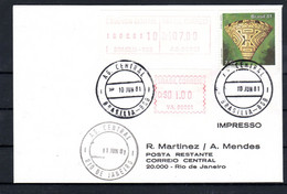 Atm  Frama Vignettes Minr 2.1 D Und 3.1 D On Fdc Brasilien Brasilia  Compared With Michel Farbenführer - Frankeervignetten (Frama)