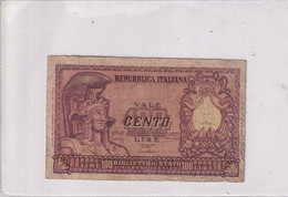 ITALIA 100 LIRE 1951 CAT. 24A - 100 Liras