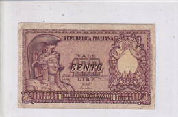 ITALIA 100 LIRE 1951 CAT. 24A - 100 Lire