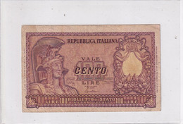 ITALIA 100 LIRE 1951 CAT. 24A - 100 Liras