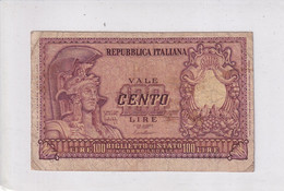 ITALIA 100 LIRE 1951 CAT. 24A - 100 Lire