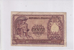 ITALIA 100 LIRE 1951 CAT. 24A - 100 Liras