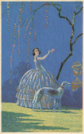 Art Nouveau Art Déco * Série 2 CPA Illustrateur Italia Jugendstil * ULTRA Série N°2131 * Femme Mode Robe Chien Lévrier - 1900-1949