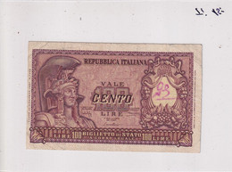 ITALIA 100 LIRE 1951 CAT. 24A - 100 Liras