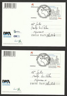 Portugal 2 Carte Entier Postal Forum International De L'eau 2014 Cachet Lisbonne 2 Postal Stationery Water Forum Lisbon - Water