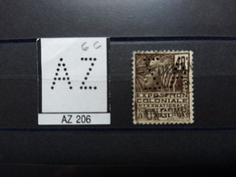 FRANCE TIMBRE  AZ 206 INDICE 6 PERFORE PERFORES PERFIN PERFINS PERFO PERFORATION PERFORIERT - Usati