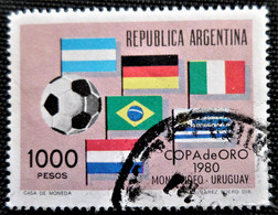 Timbre D'Argentine 1981 Football Gold Cup, Montevideo  Stampworld N° 1526 - Used Stamps